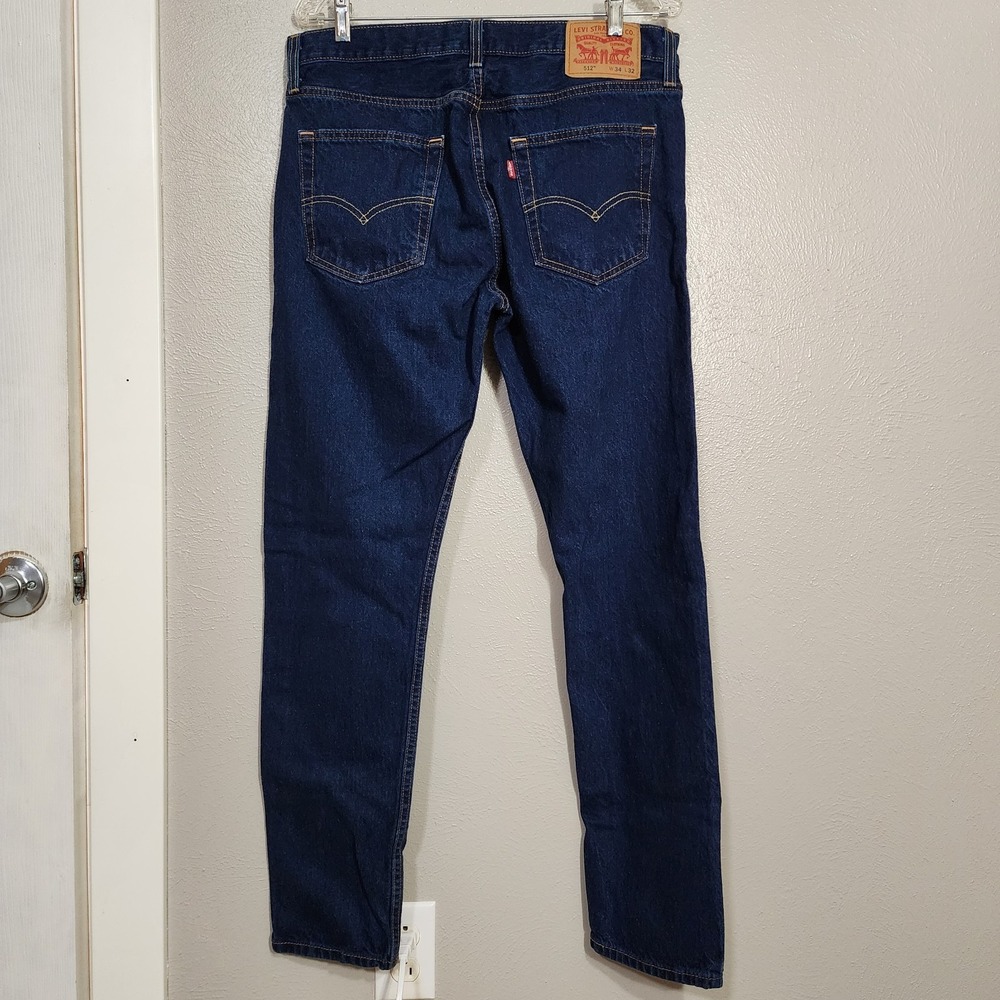 Levi's 512 Jean's Men's W34 L31 Denim Blue Tapered Leg - Picture 2 of 9
